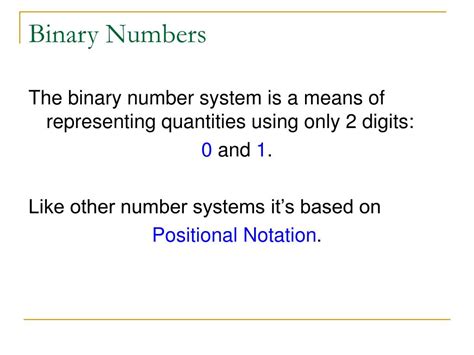 Ppt The Binary Number System Powerpoint Presentation Free Download