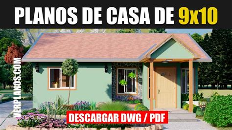 Plano de Casa Económica Bonita y Simple de 3 Dormitorios y 2 Baños