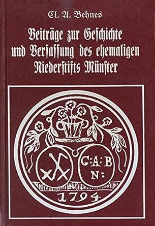 Beitr Ge Zur Geschichte Und Verfassung Des Ehemaligen Niederstifts