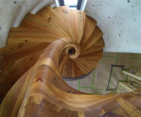 Wood Spiral Staircase