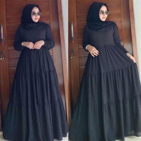 Jual Gamis Canda Rempel Gamis Susun Bahan Cringkel Airflow Terlaris