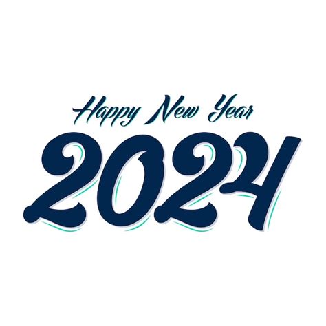 Novo Ano 2024 Design De Logotipo De Tipografia Feliz Ano Novo 2024