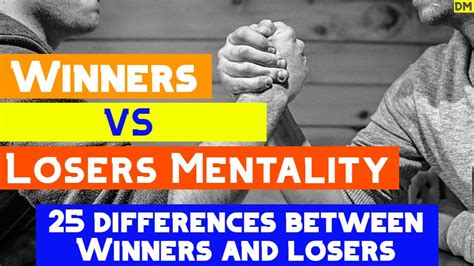 Winners Vs Losers Motivation Major Differences Winners Vs Losers