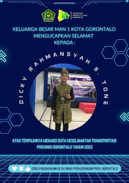 Siswa Man 1 Kota Gorontalo Terpilih Jadi Duta Keselamatan Pada Hari