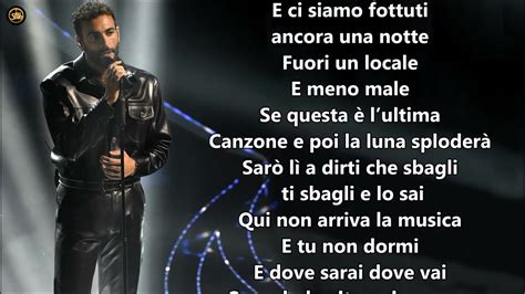 Marco Mengoni Due Vite Testo Youtube