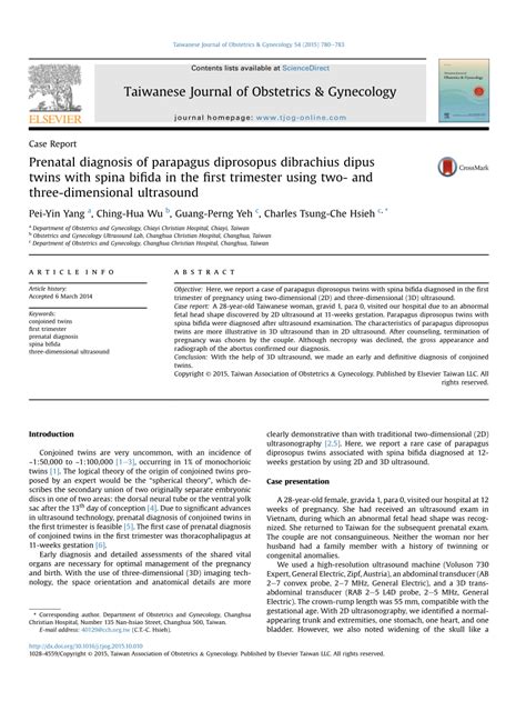 Pdf Prenatal Diagnosis Of Parapagus Diprosopus Dibrachius Dipus Twins