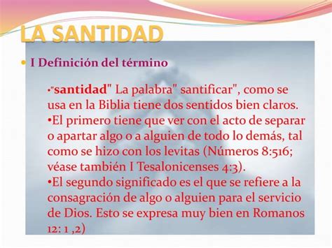 La Santidad Ppt