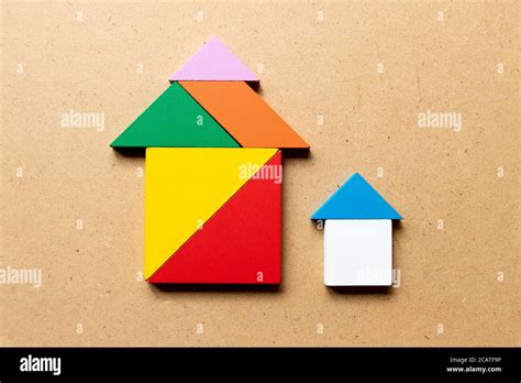 tangram house  res stock photography  images alamy