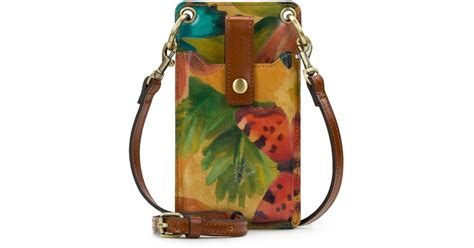 Patricia Nash Farleigh Phone Wallet Leather Crossbody In Green Lyst