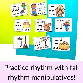 Fall Pumpkin Printable Rhythm Manipulatives Composition Activity For