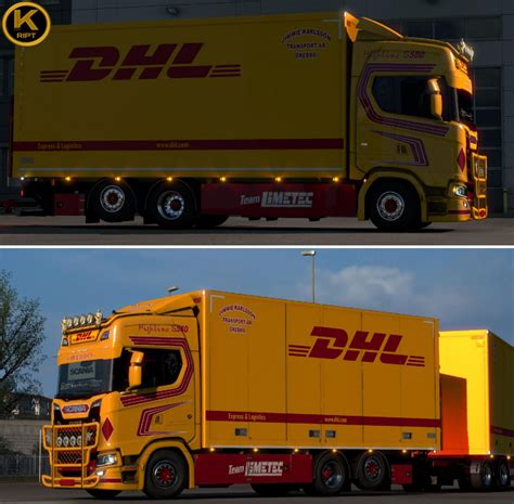 DHL TANDEM SCANIA S580 J KARLSSON V1 0 ETS 2 Mods Ets2 Map Euro