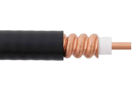 Low Loss Superflexible Helical Corrugated Coax Cable With Black Pe