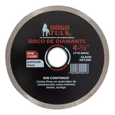 Disco De Diamante Con Rin Continuo 4 1 2 MercadoLibre