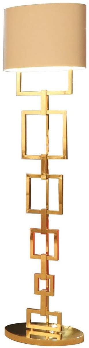 Casa Padrino Luxus Designer Stehleuchte Gold Elfenbeinfarben X