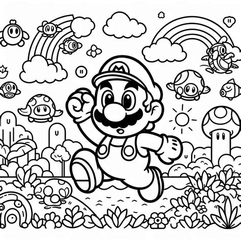 Desenho Super Mario Bros - Desenhos do Super Mario Bros para colorir e imprimir