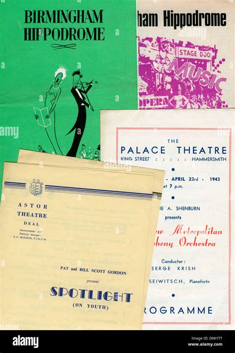 Theater programs hi-res stock photography and images - Alamy