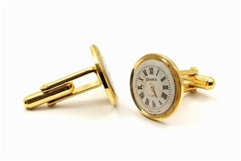 SPINKI Mankietowe Z Motywem Tarczy Zegarowej Accessories Cufflinks