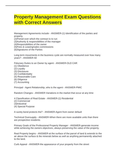 Questions And Answers: Property ( Questions And Answers) 3