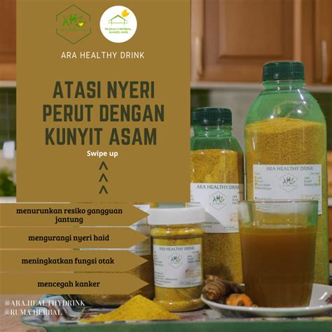 Jual Jamu Kunyit Asam Bubuk Plus Gula Gr Toples Siap Seduh Tanpa