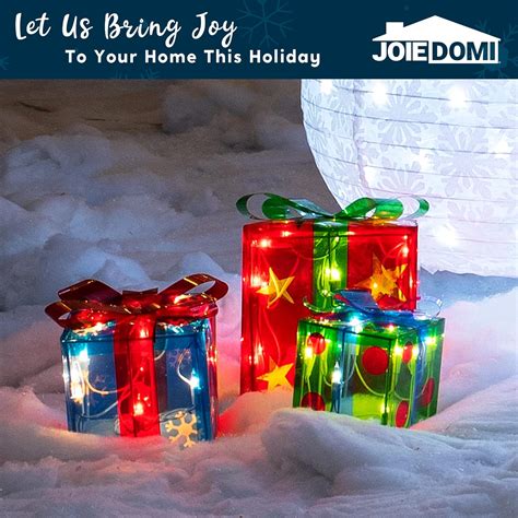 Buy Joiedomi Set Of Christmas Lighted Gift Boxes Christmas