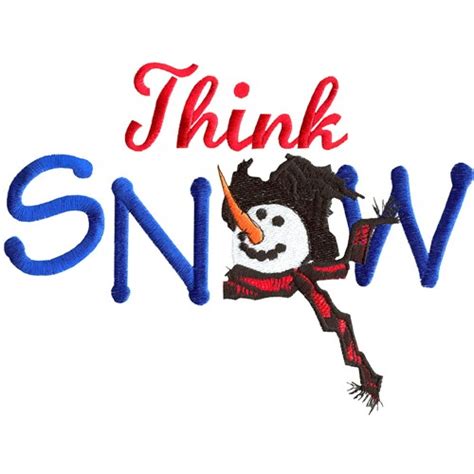 Think Snow Machine Embroidery Design | Embroidery Library at GrandSlamDesigns.com