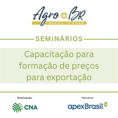 Agro BR Capacitação para formação de preço de exportação Plataforma