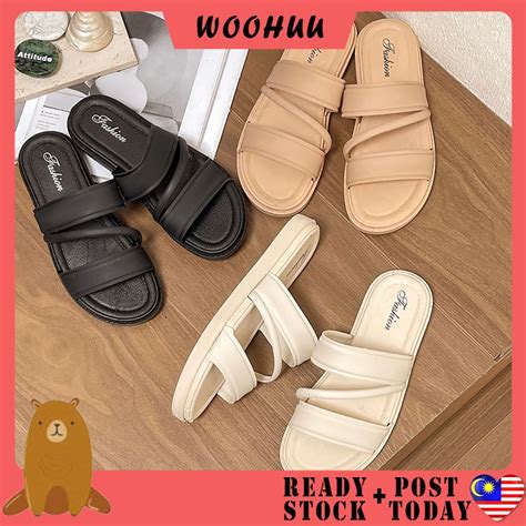 Ready Stock Woohuu Sandals Women Kasut Wanita Shoes Perempuan Shopee