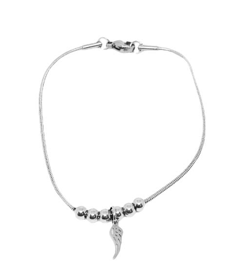 Lunera Acero Pulsera Acero Blanco Alas