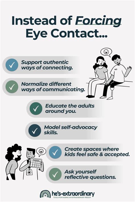 making  eye contact