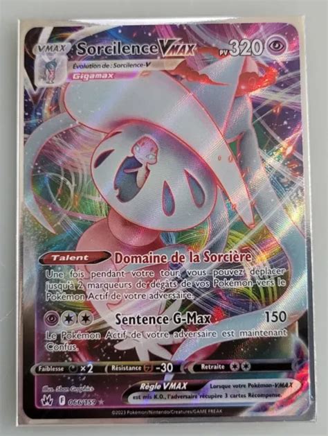 CARTE POKÉMON SORCILENCE Vmax 066 159 Zénith Suprême VF 2023 EUR 6