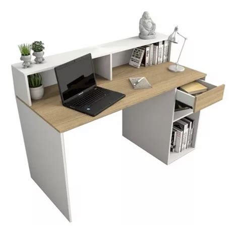 Escritorio Con Repisa Tables Moderno Oficina Hogar Juvenil Mercadolibre