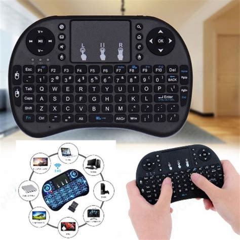 I Keyboard Air Mouse Mini Wireless Backlit Touchpad Keyboard Mouse