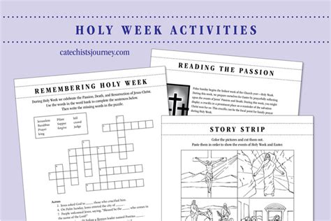 Holy Week Activities For Kids