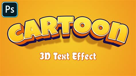 Cartoon 3D Text Effect In Photoshop Tutorial YouTube