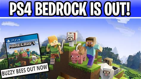 Minecraft Ps4 Bedrock Out Now And 115 Buzzy Bee Update Review Youtube