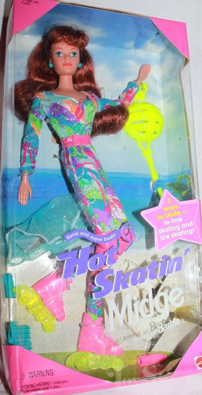 1994 1995 Barbie Hot Skatin Winter Sport Midge Toy Sisters