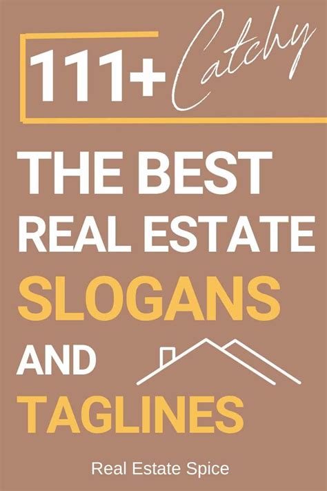 Catchy Real Estate Slogans And Taglines With Examples Real