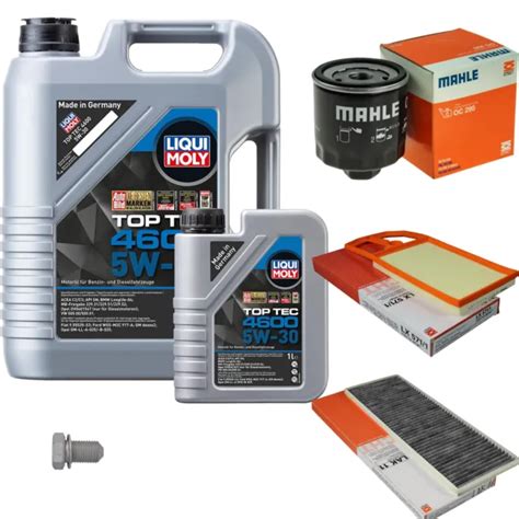 Mahle Inspection Set L Liqui Moly Top Tec W Pour Vw Bora