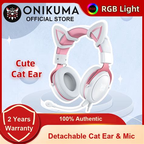 ONIKUMA Auriculares X10 Para Juegos Cascos Con Orejas De Gato