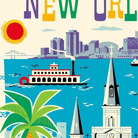 New Orleans Poster New Orleans Wall Art New Orleans Art Etsy