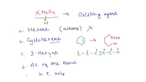 Solved 1 Which One Does Not Undergo Oxidation By Baeyer’s Reagent A Cyclohexane B Acetylene