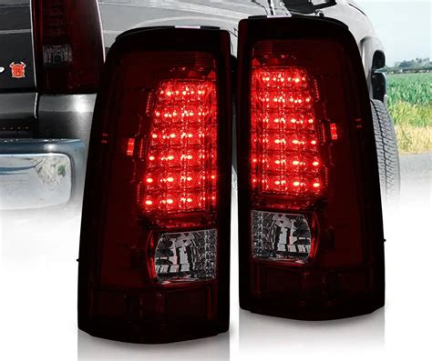 Red Smoked Led Tail Lights Brake Lamps Leftright For 1999 2006 Silverado Sierra Dynamic