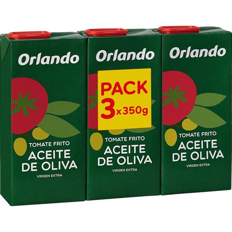 Tomate Frito Con Aceite De Oliva Sin Gluten Pack 3 Envase 350 G