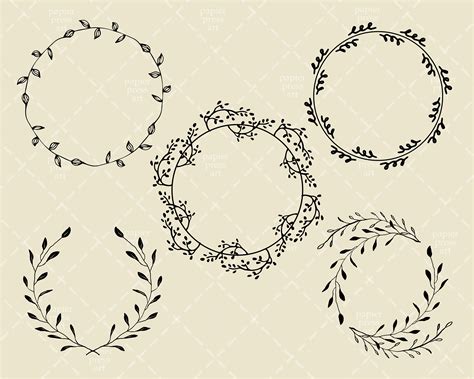 20 Floral Wreath SVG Files for Cricut & Silhouette, Wreath SVG ...