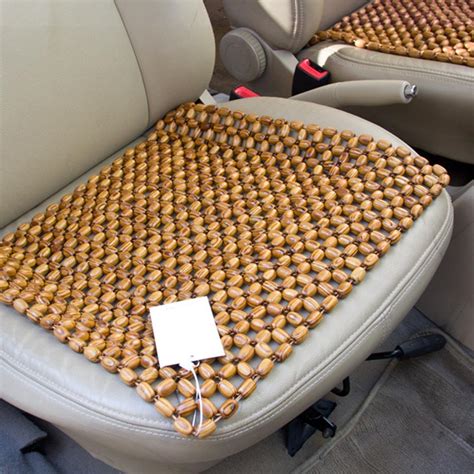 Cheap 45x45cm Olive Wooden Beads Car Seat Cushion Massage Breathable Cool Seat Cushion For Car