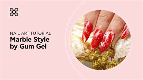 Bluesky Nail Design Tutorial Marble Style By Gum Gel Youtube