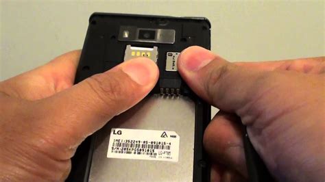 Lg Optimus L7 How To Insert Sim Card Youtube