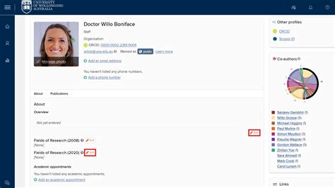 edit  profile elements guides  university  wollongong library