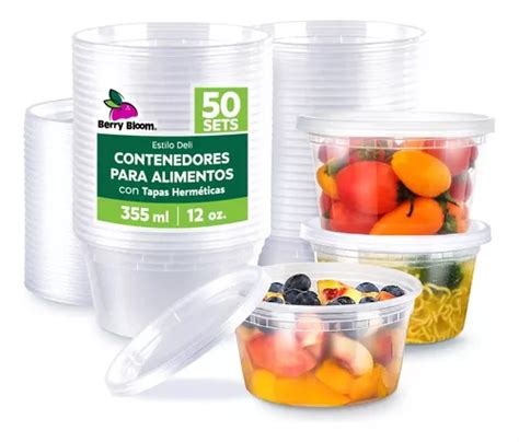 50 Contenedores Envases Para Alimentos Herméticos Deli 12 Oz MercadoLibre