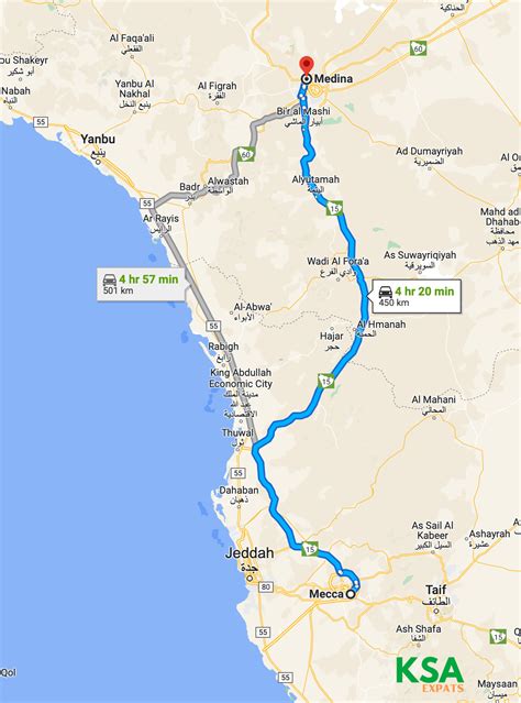 map of makkah and madinah 3